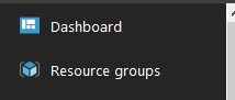 azure resource group navigation button